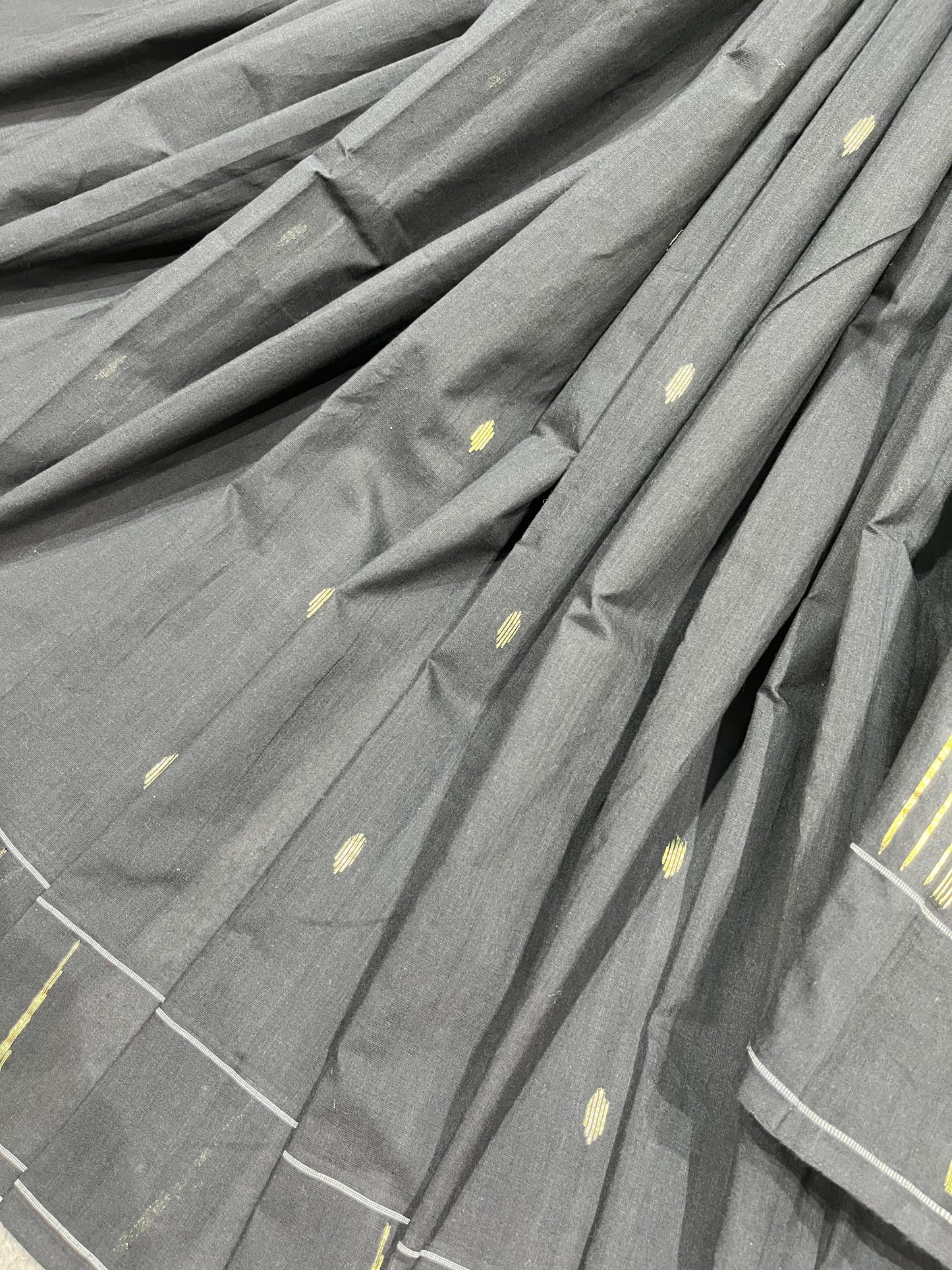 BLACK COTTON PURE HANDLOOM PAITHANI SAREE