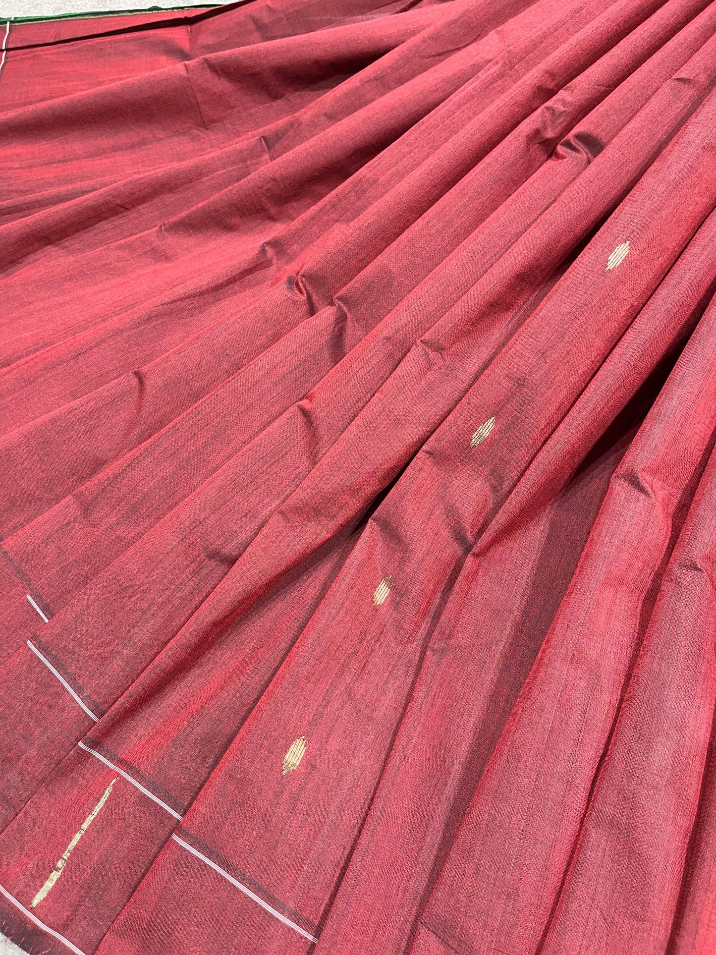 MAROON COTTON PURE HANDLOOM PAITHANI SAREE