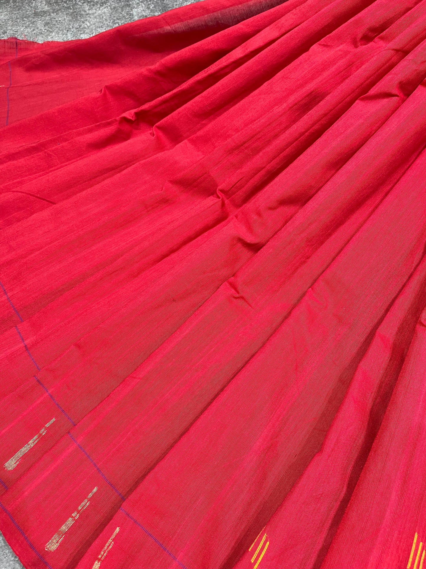 RED COTTON PURE HANDLOOM PAITHANI SAREE