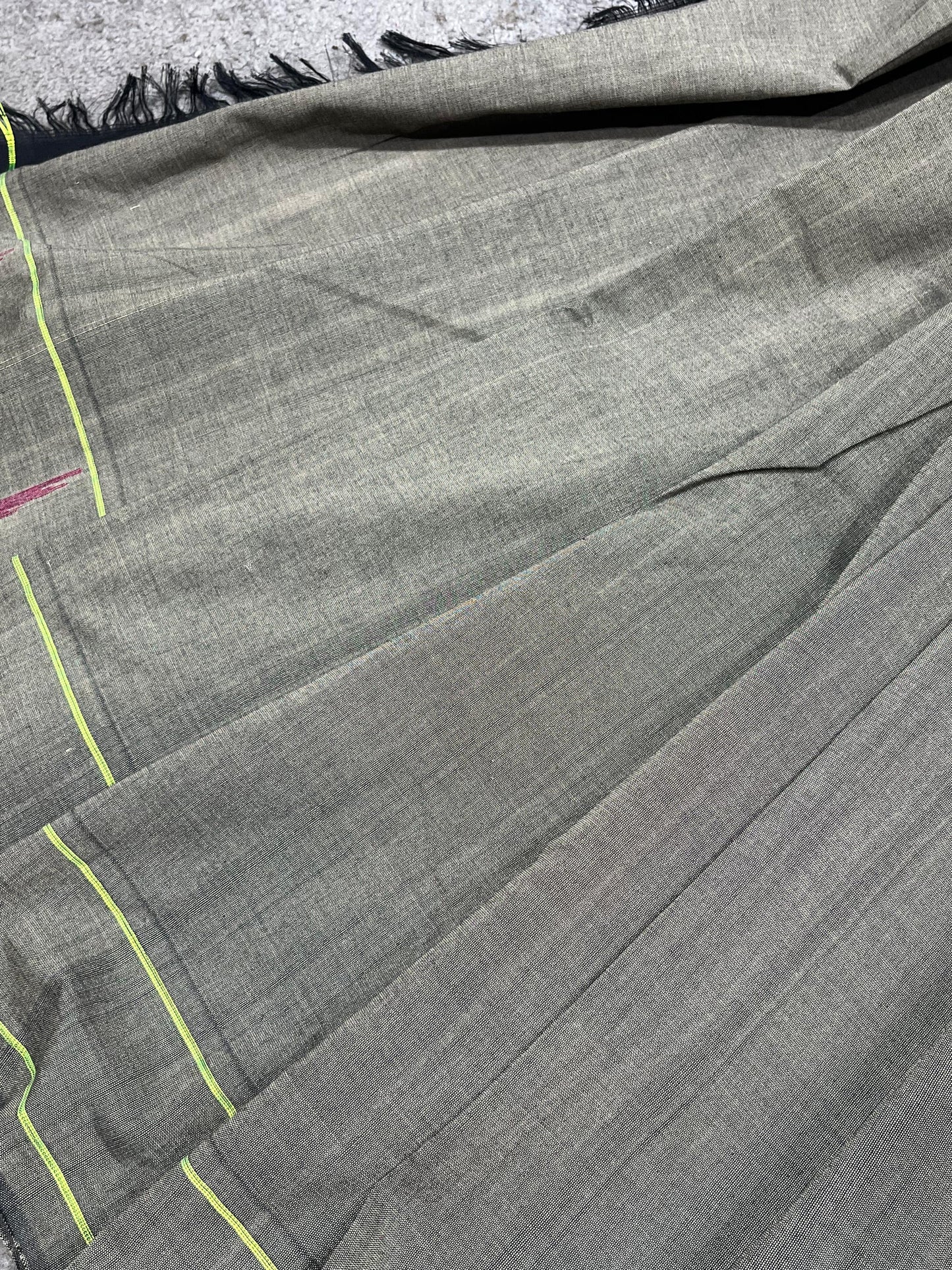 GREY COTTON PURE HANDLOOM PAITHANI SAREE