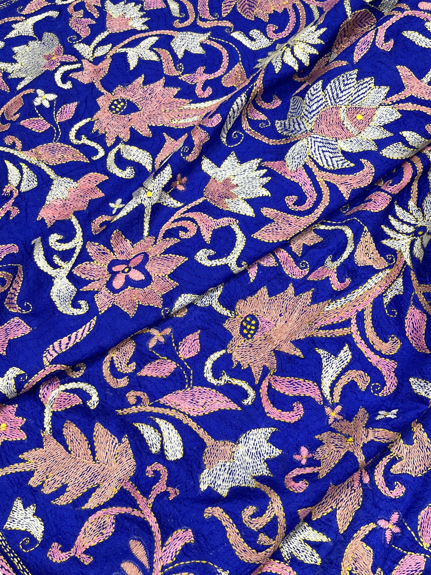 PURPLE PURE HANDLOOM KANTHA DUPATTA