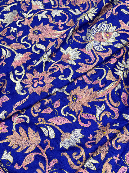 PURPLE PURE HANDLOOM KANTHA DUPATTA