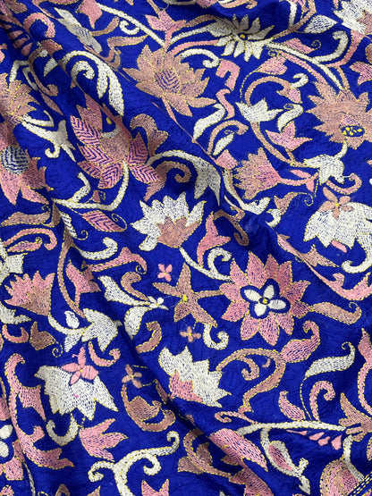 PURPLE PURE HANDLOOM KANTHA DUPATTA