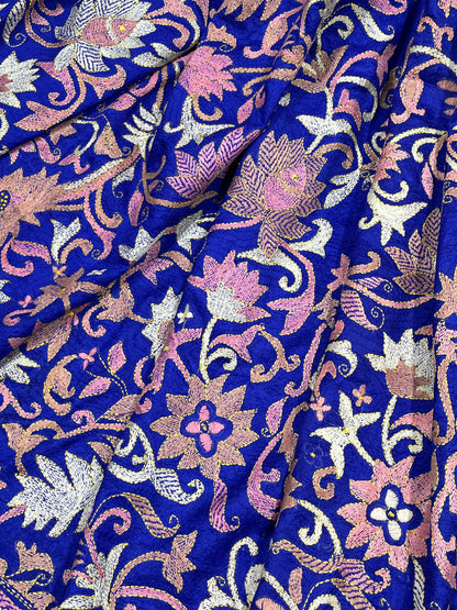 PURPLE PURE HANDLOOM KANTHA DUPATTA