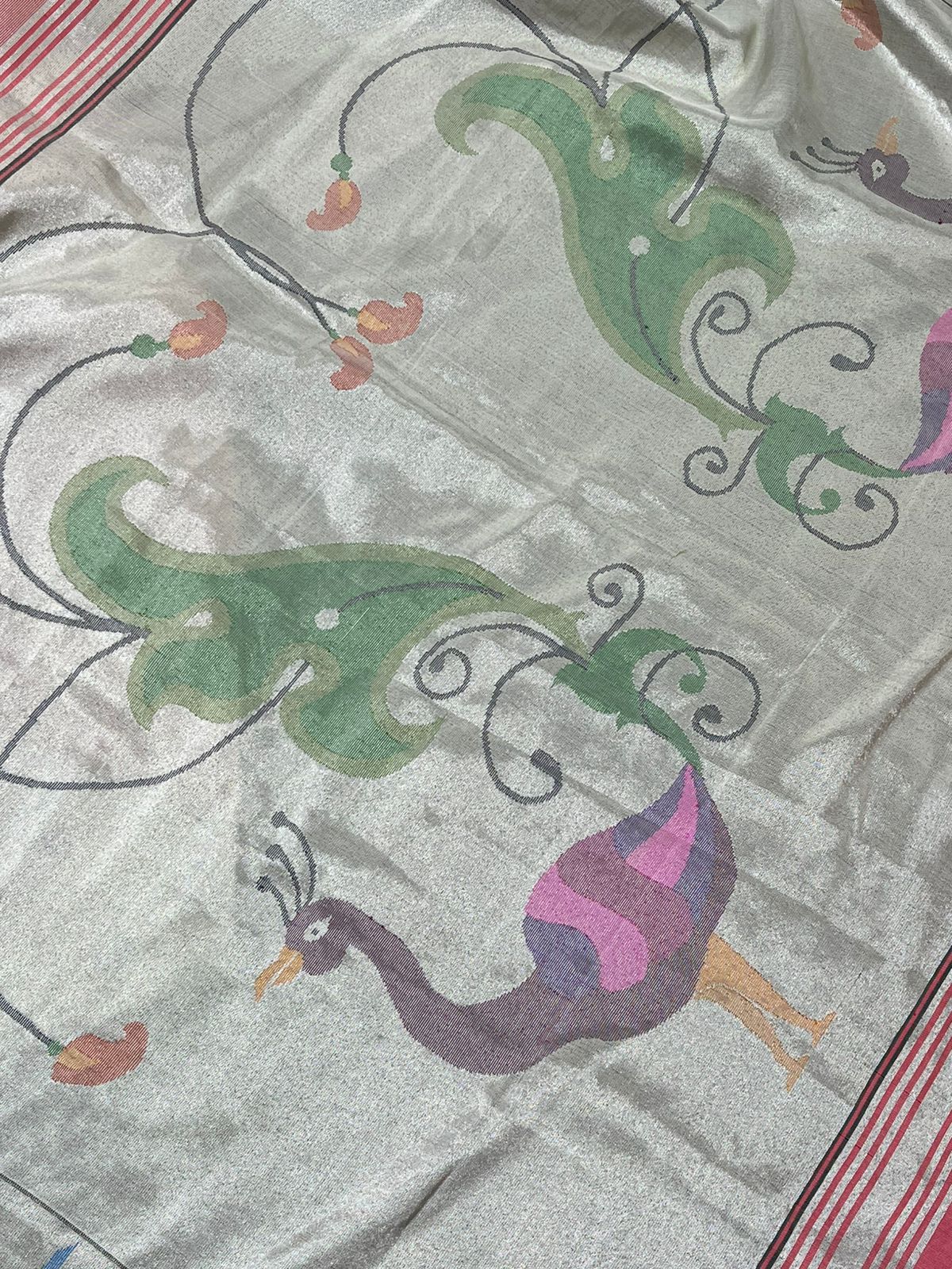 SOFT ROSE PINK PURE HANDLOOM PAITHANI SAREE