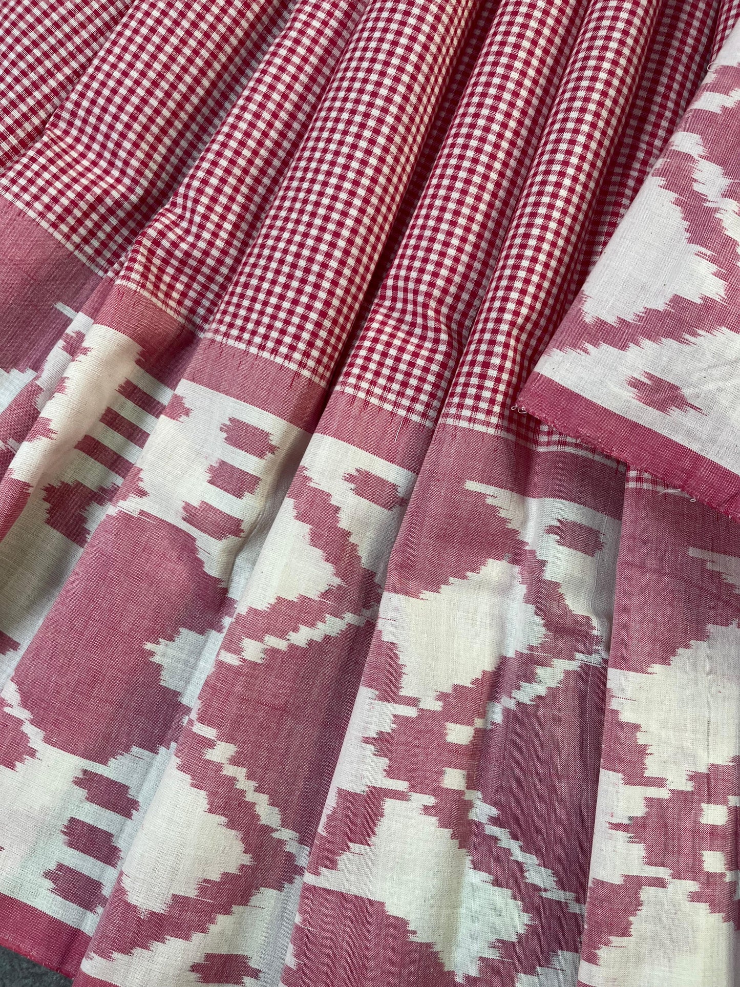 PINK PURE HANDLOOM COTTON IKKAT SAREE