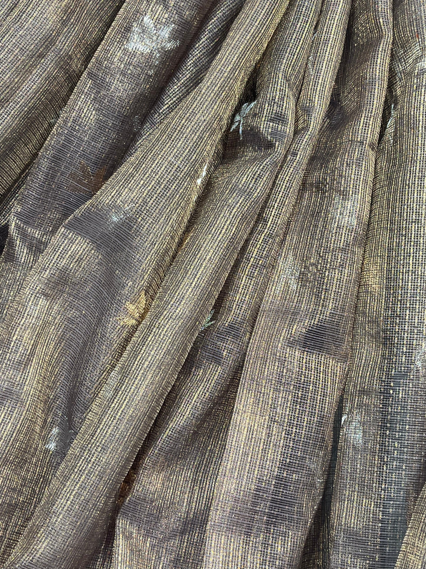 DARK BROWN REAL JARI PURE HANDLOOM KOTA DORIYA SAREE