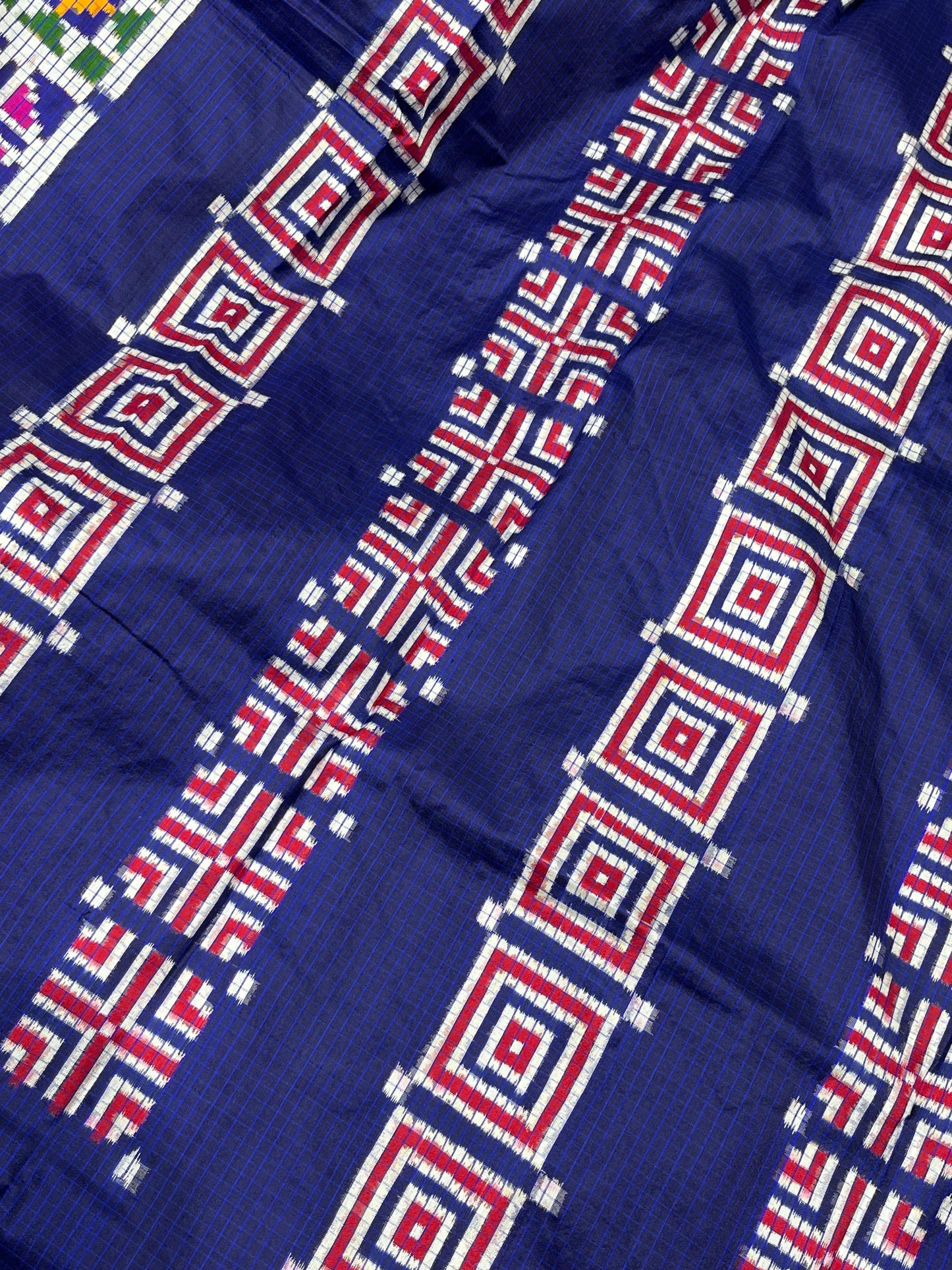 COLOURFUL PURE HANDLOOM DOUBLE IKKAT SAREE
