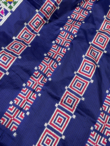 COLOURFUL PURE HANDLOOM DOUBLE IKKAT SAREE