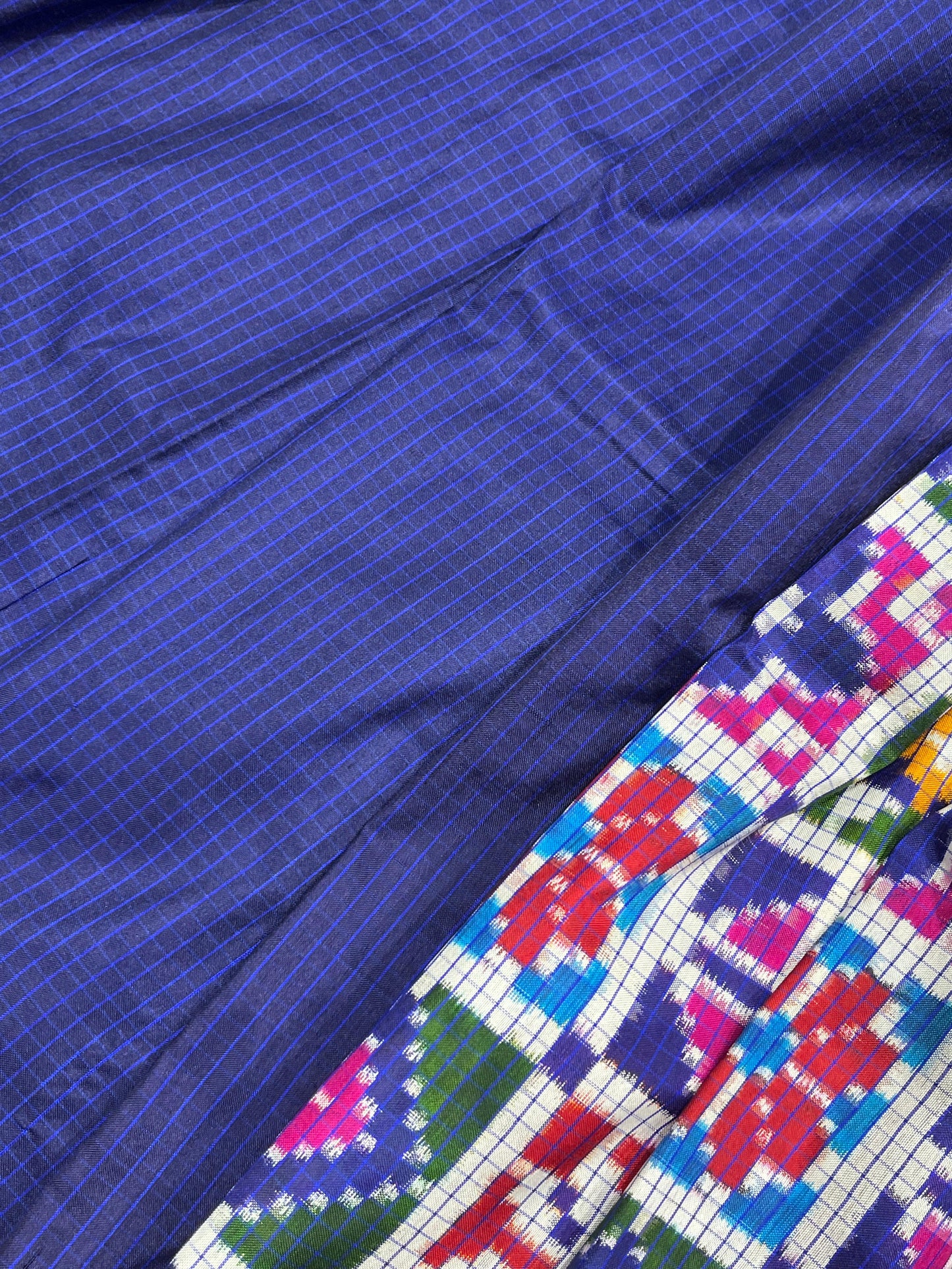 COLOURFUL PURE HANDLOOM DOUBLE IKKAT SAREE