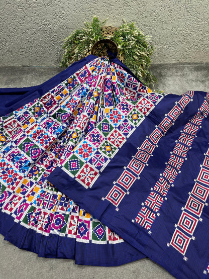 COLOURFUL PURE HANDLOOM DOUBLE IKKAT SAREE