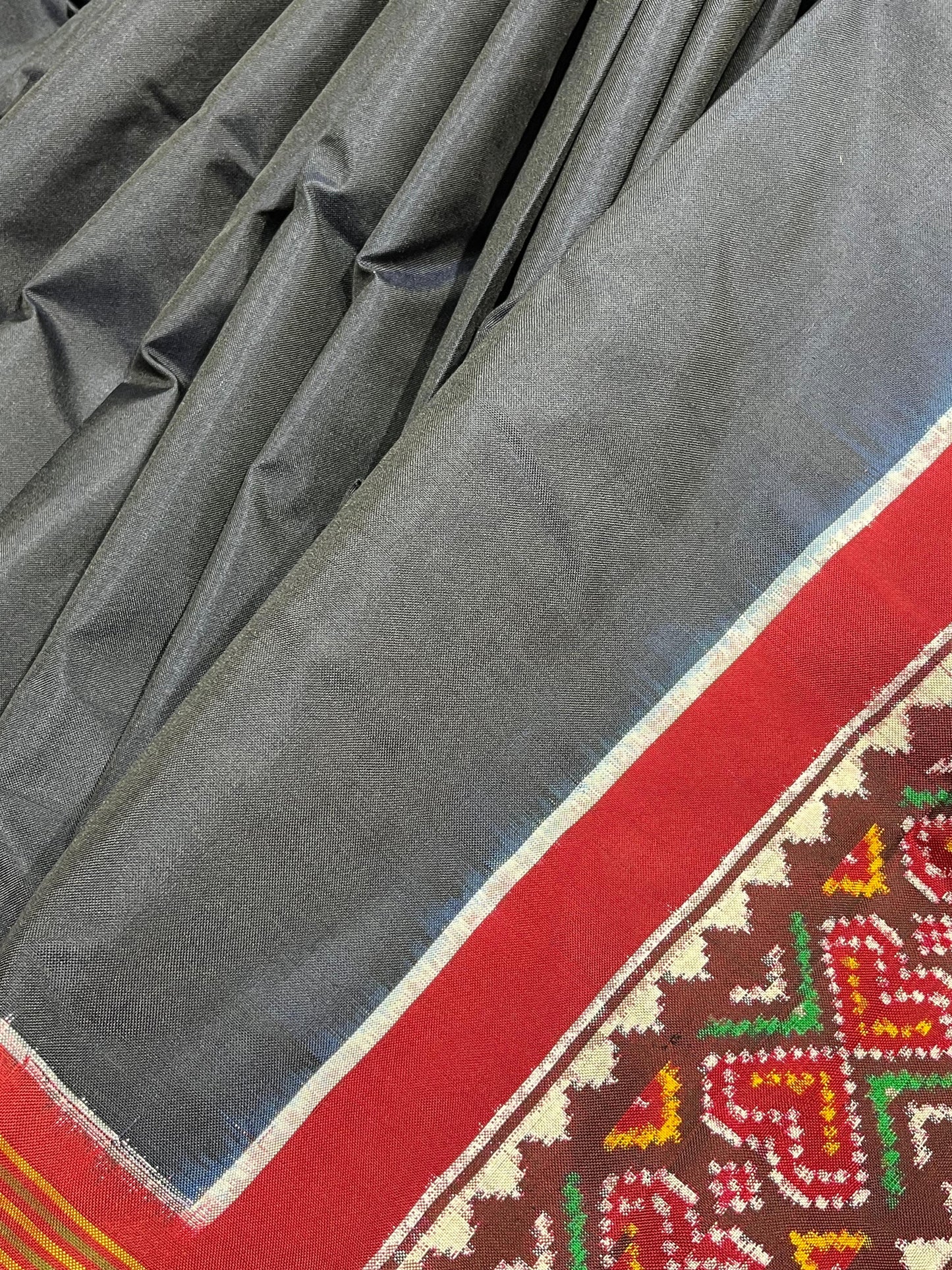 NAVY BLUE PURE HANDLOOM DOUBLE IKKAT SAREE