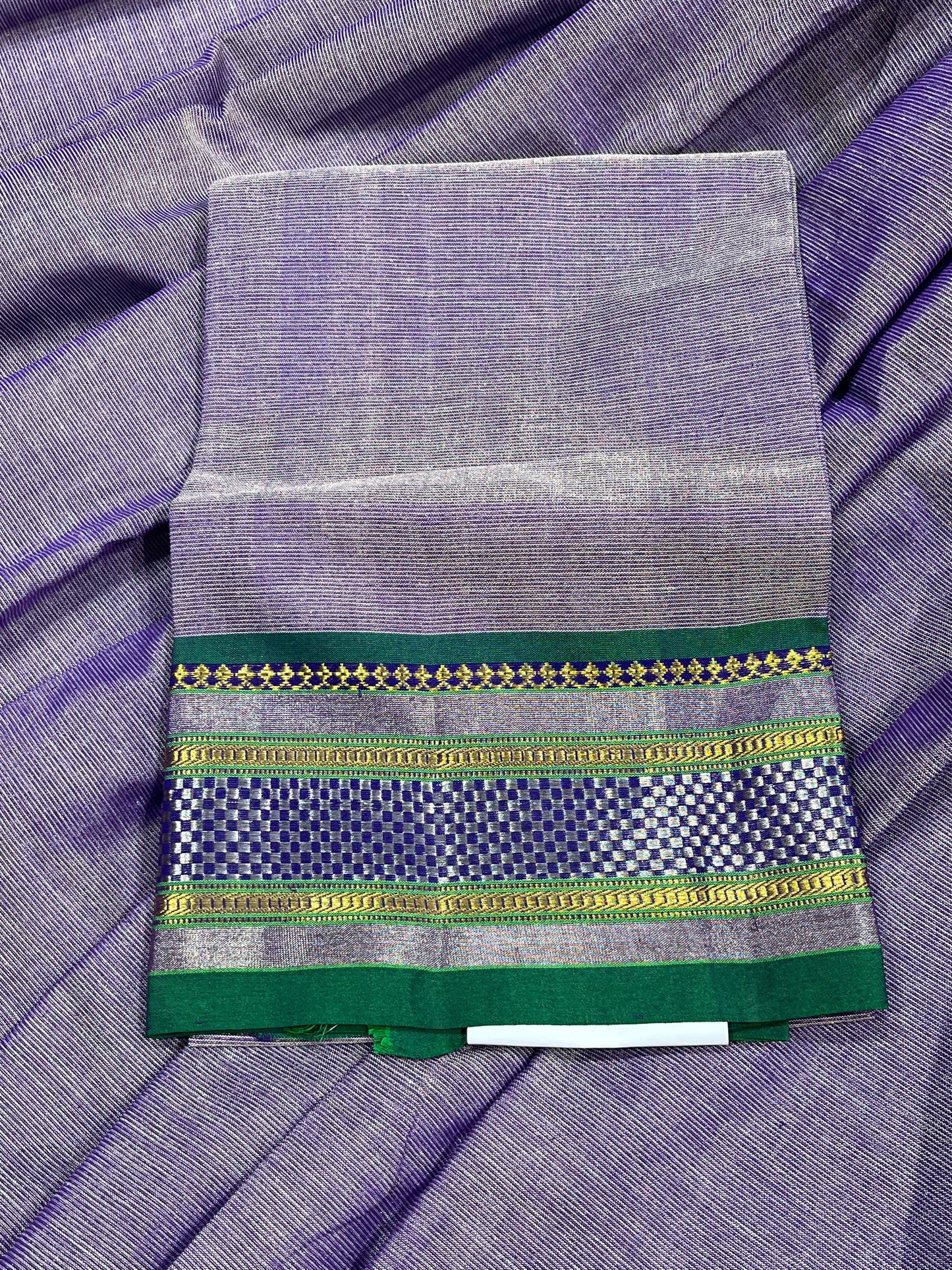 LAVENDER COTTON TISSUE PURE HANDLOOM PAITHANI SAREE