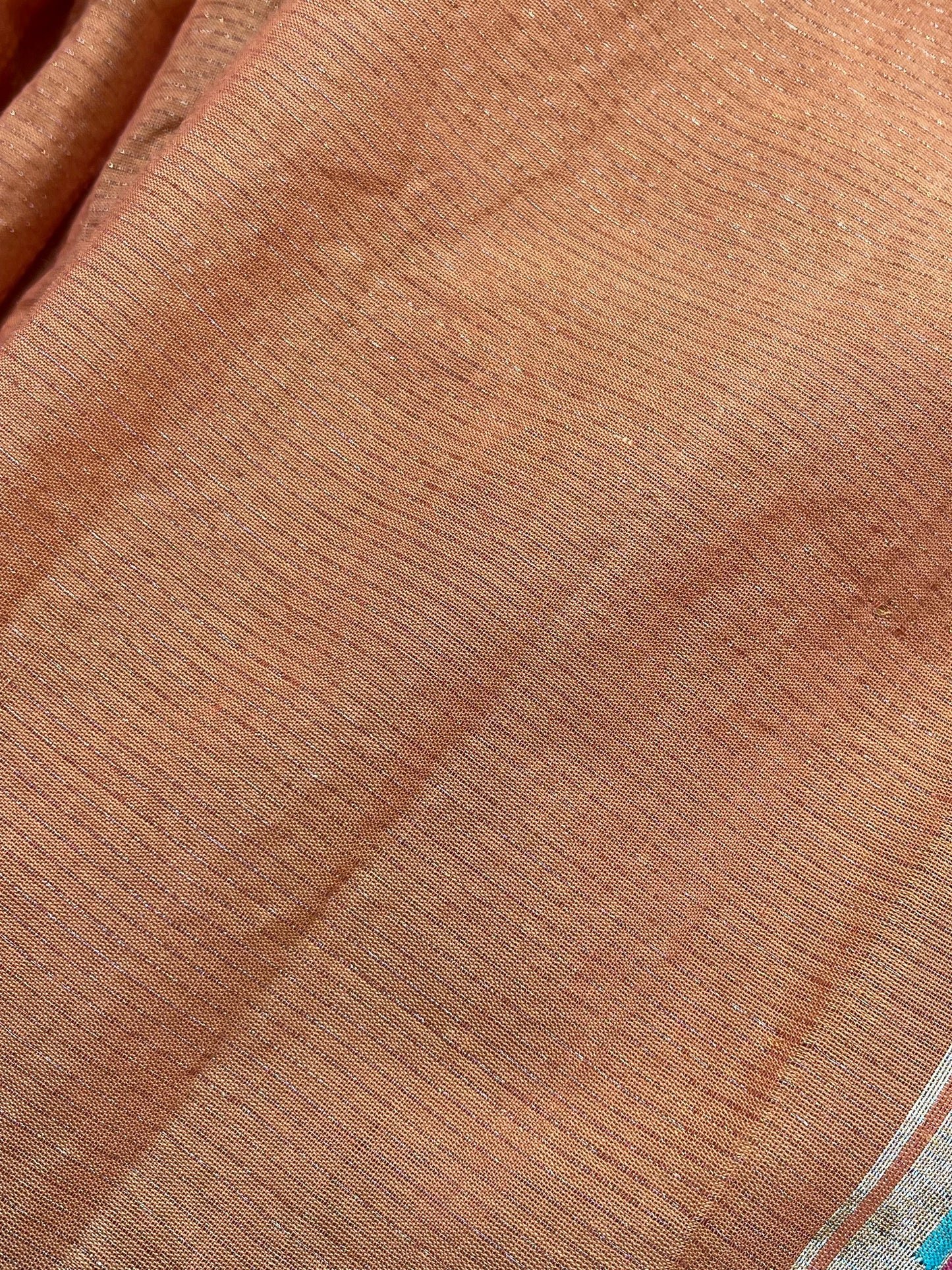 ORANGE COTTON TISSUE PURE HANDLOOM PAITHANI SAREE