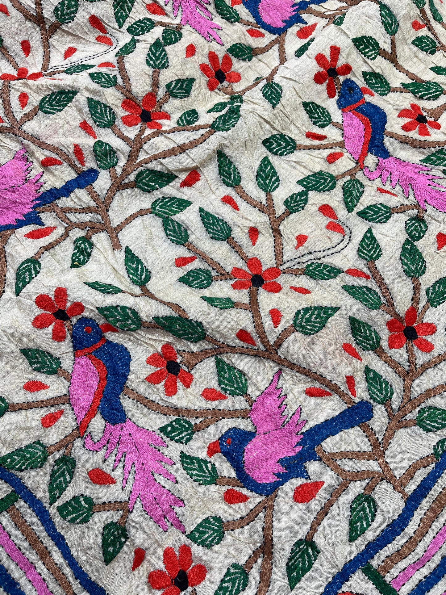 PINK MOONGA TASSAR PURE HANDLOOM BANDHEJ SAREE