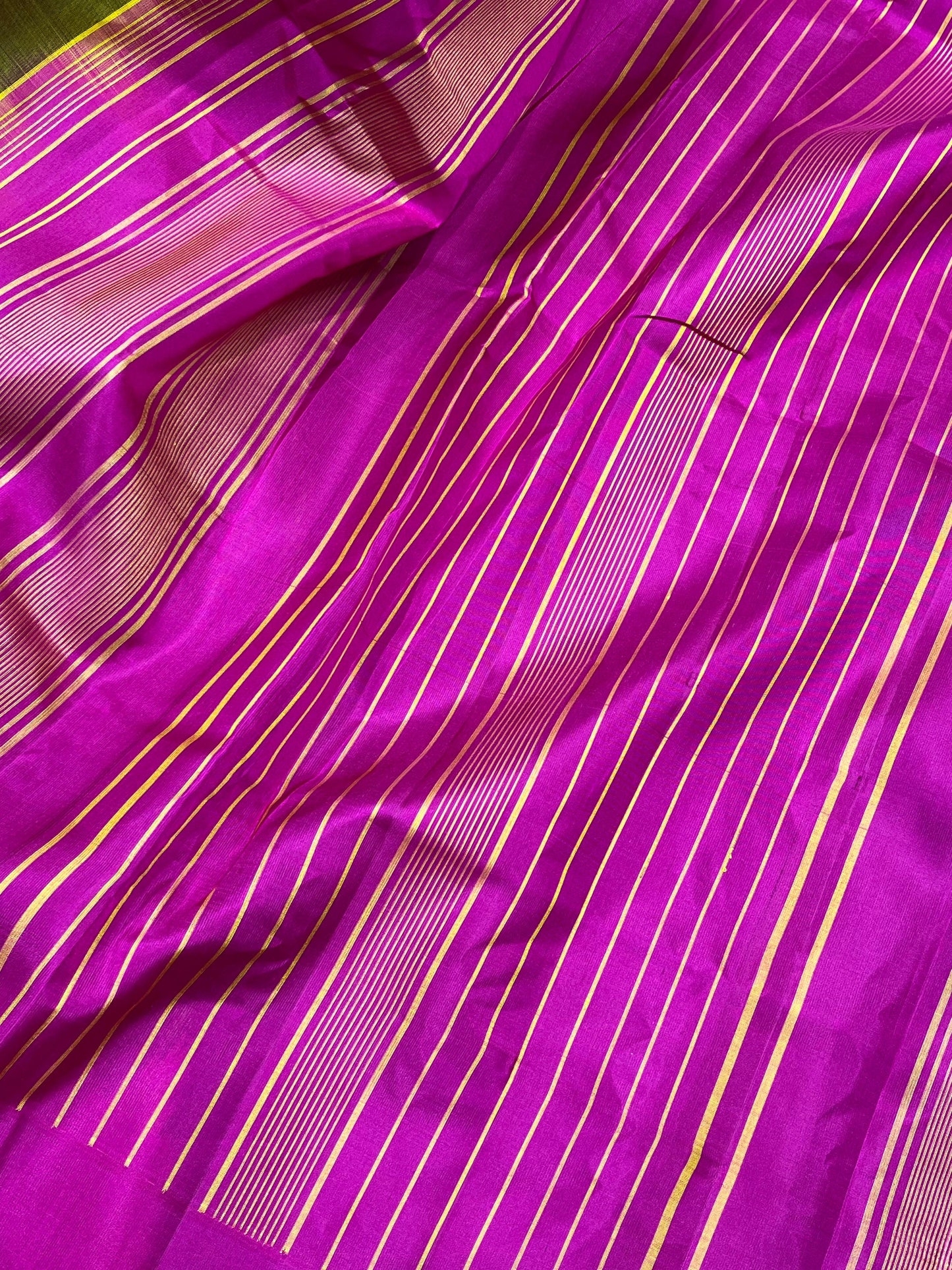 MEHENDI GREEN SILK PURE HANDLOOM GADWAL SAREE