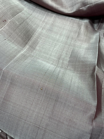 IVORY SILK PURE HANDLOOM GADWAL SAREE
