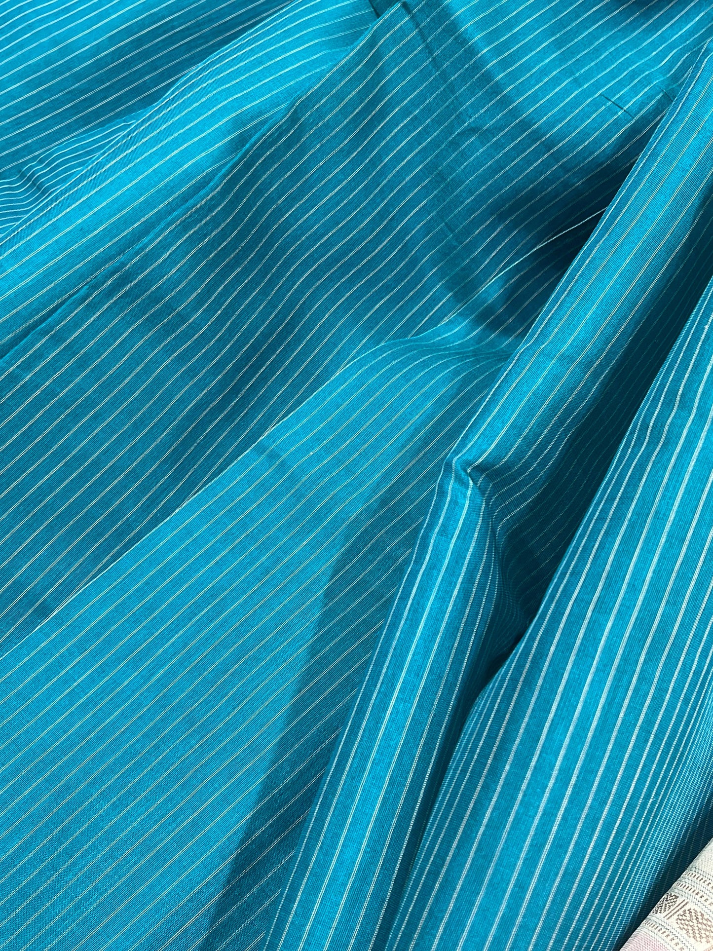 TEAL GREEN SICO PURE HANDLOOM GADWAL SAREE