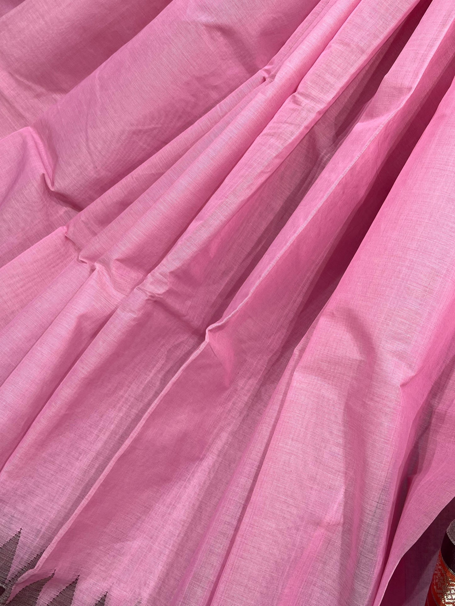 PINK PURE HANDLOOM PONDRU KHADI SAREE