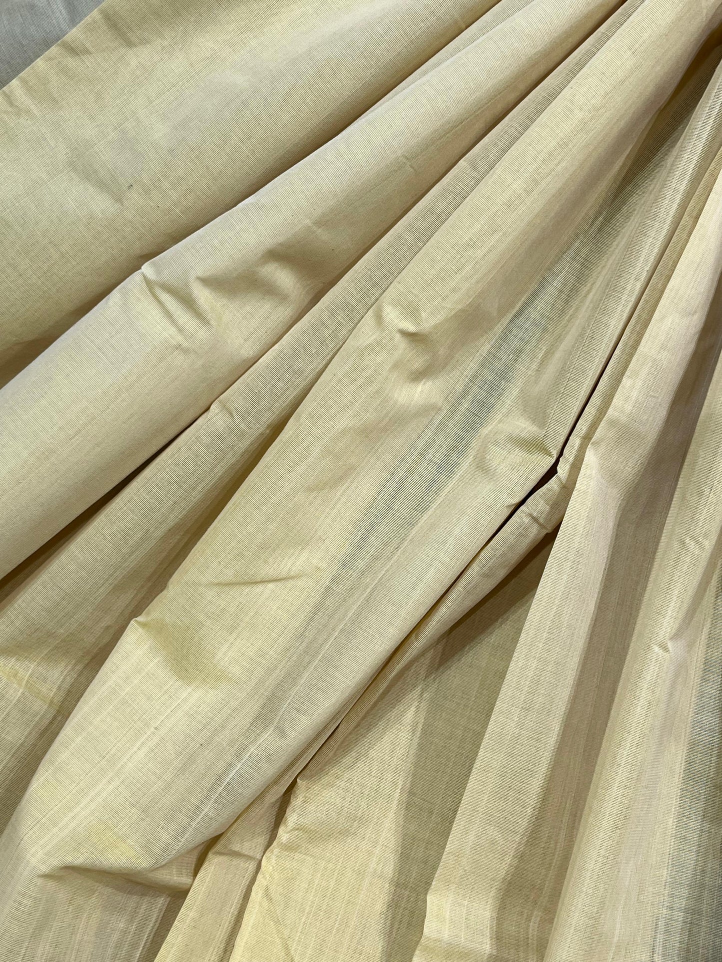PASTEL YELLOW PURE HANDLOOM PONDRU KHADI SAREE