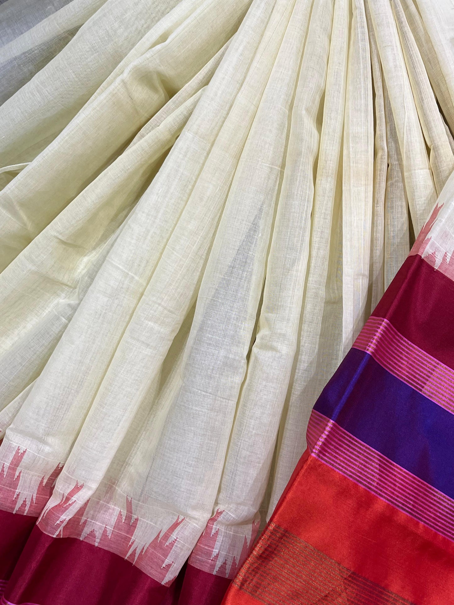 LIGHT YELLOW PURE HANDLOOM PONDRU KHADI SAREE