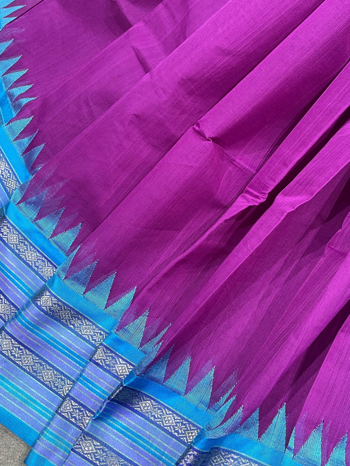 PURPLE PURE HANDLOOM PONDRU KHADI SAREE