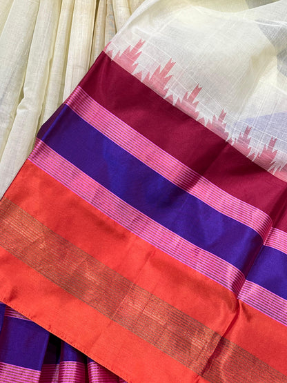 LIGHT YELLOW PURE HANDLOOM PONDRU KHADI SAREE