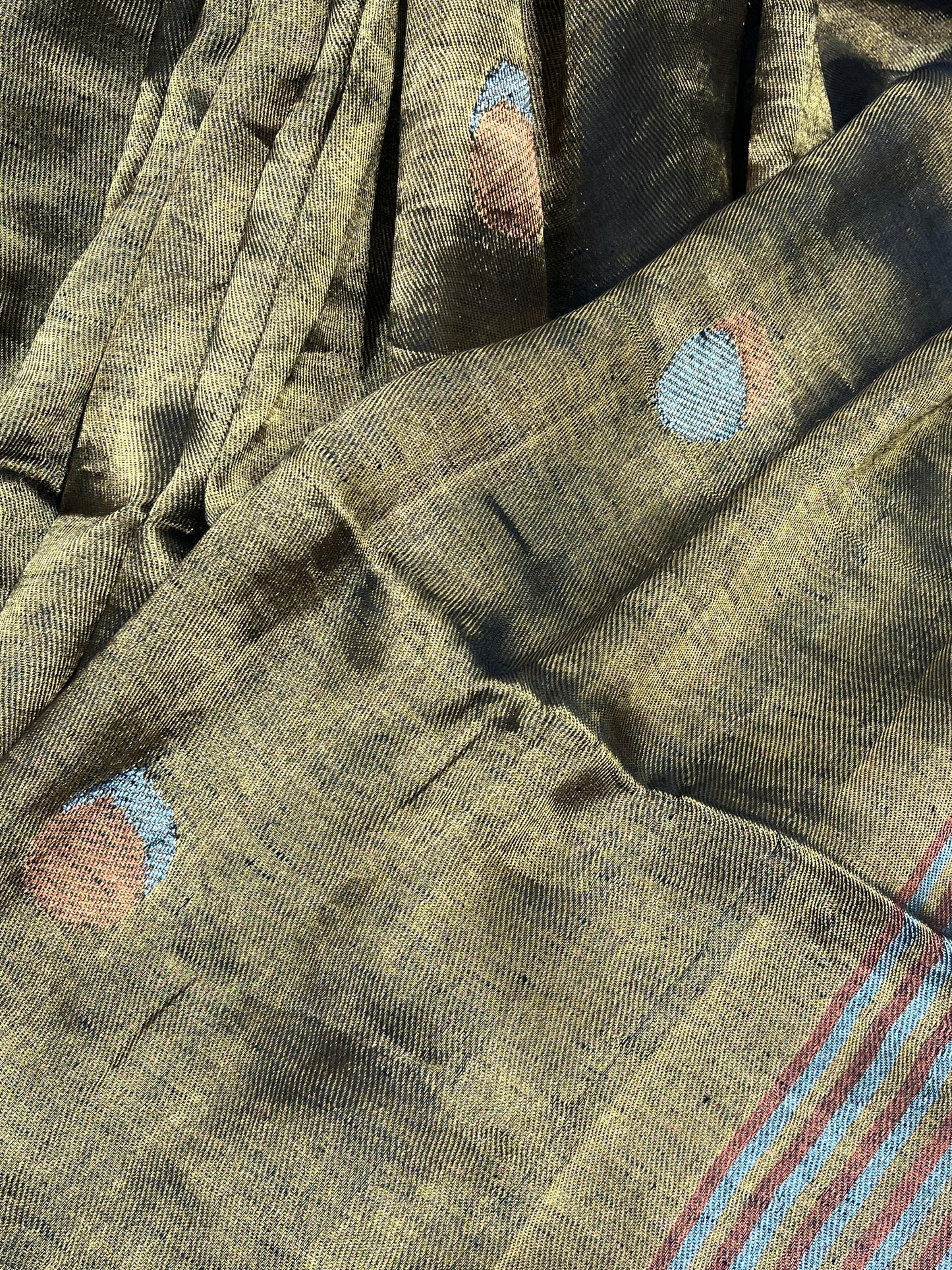 GOLD TWILL METALLIC PURE HANDLOOM LINE SAREE