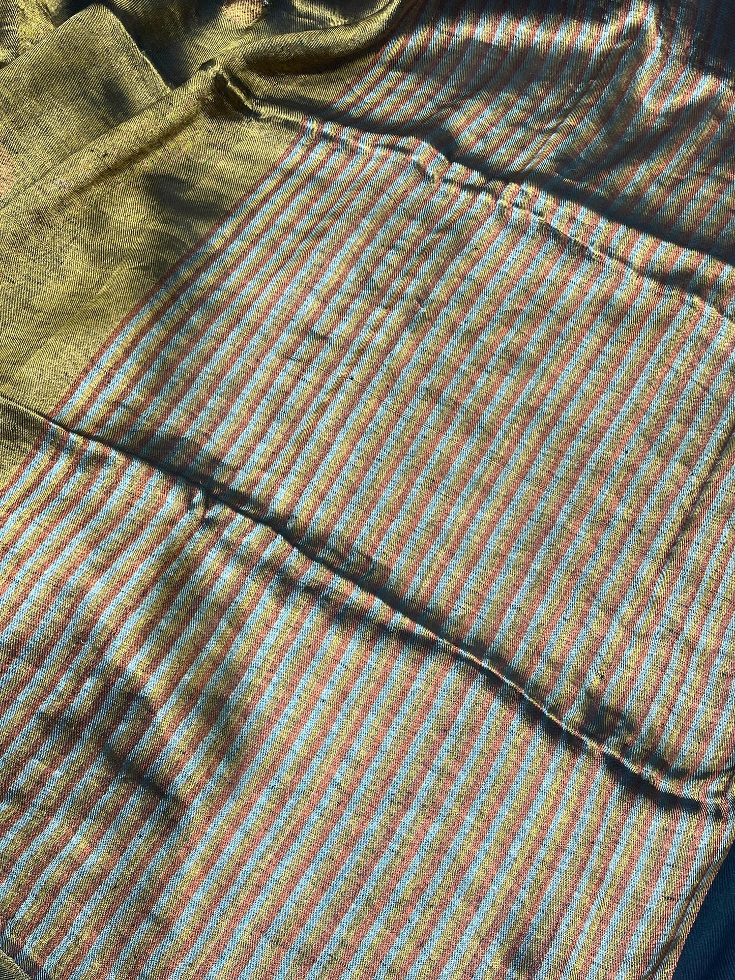 GOLD TWILL METALLIC PURE HANDLOOM LINE SAREE