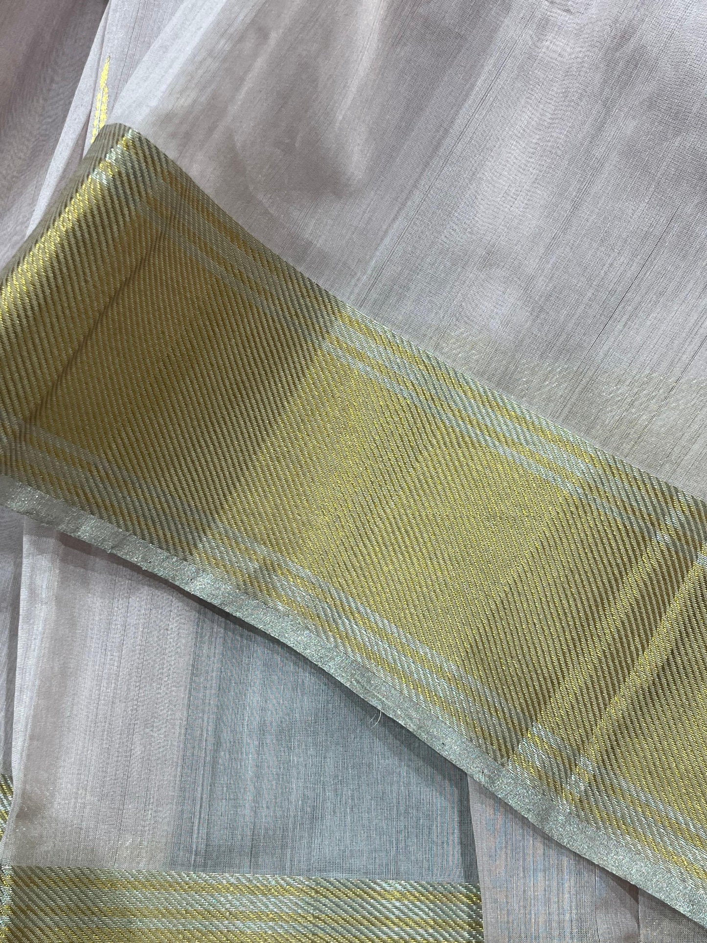LIGHT PINK COTTON PURE HANDLOOM CHANDERI SAREE