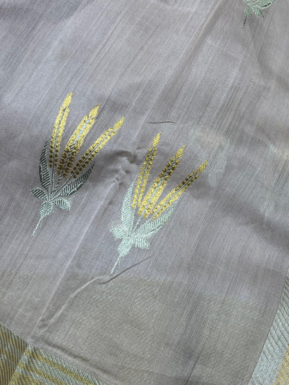 LIGHT PINK COTTON PURE HANDLOOM CHANDERI SAREE