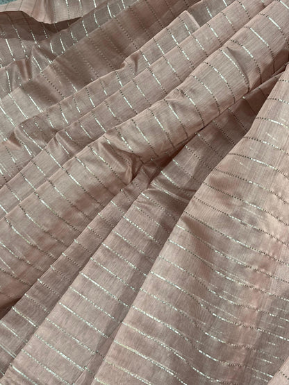 DUSTY MAUVE COTTON PURE HANDLOOM CHANDERI SAREE