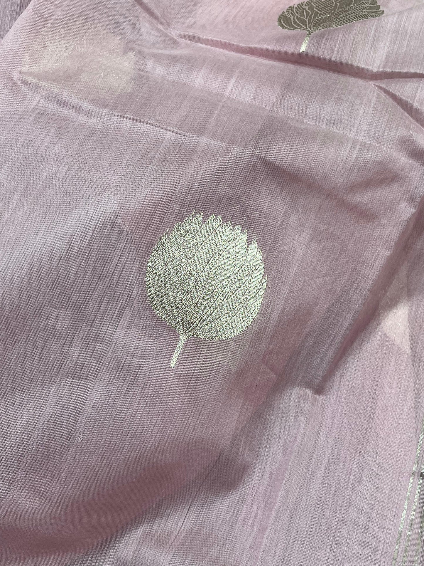 PINK COTTON PURE HANDLOOM CHANDERI SAREE