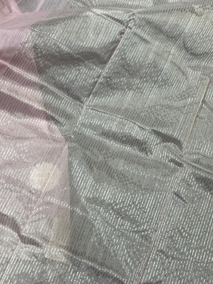 PINK COTTON PURE HANDLOOM CHANDERI SAREE