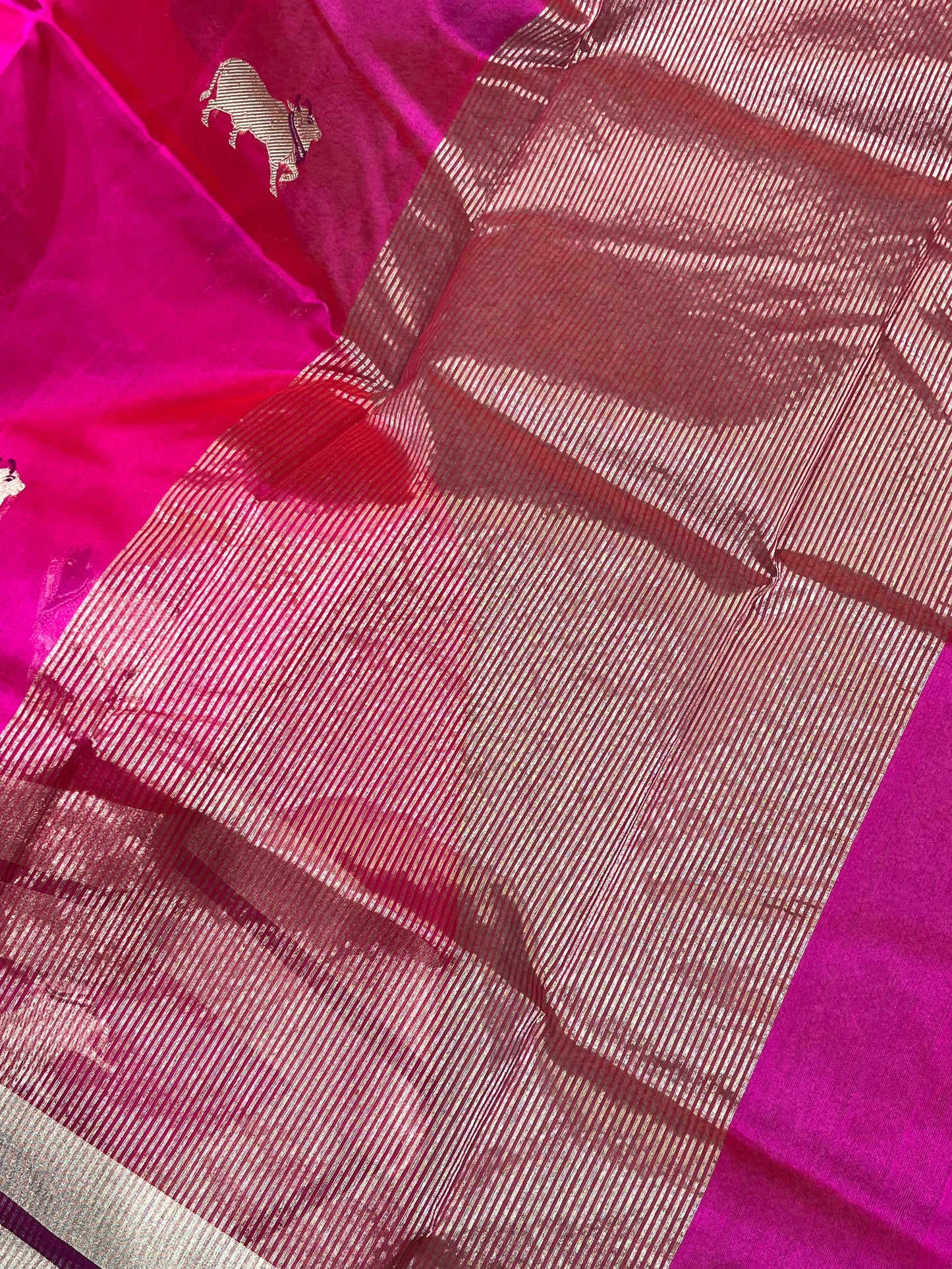 PINK SILK PURE HANDLOOM CHANDERI SAREE