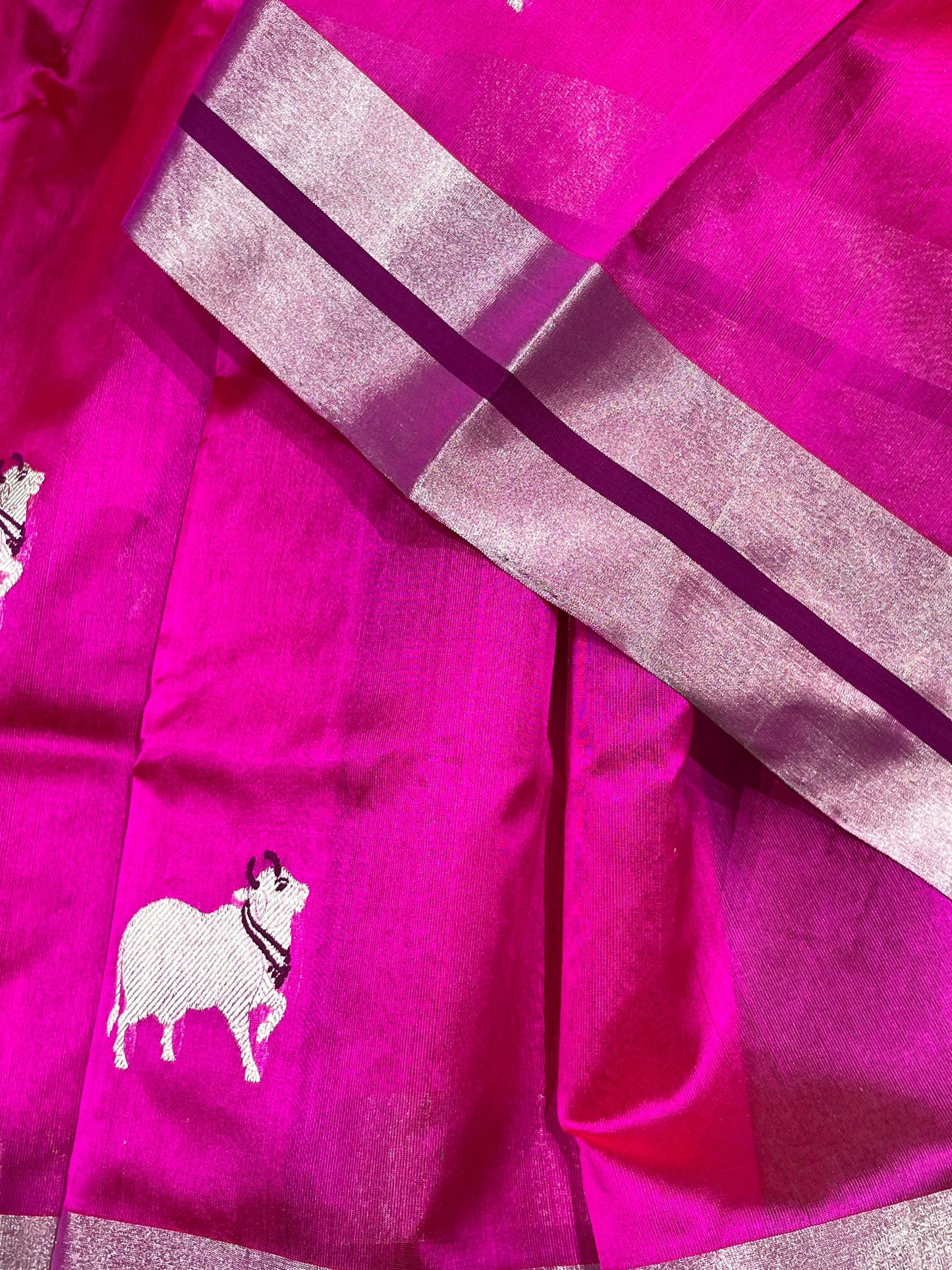 PINK SILK PURE HANDLOOM CHANDERI SAREE