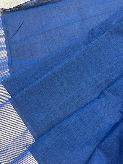 ROYAL BLUE COTTON PURE HANDLOOM PAITHANI SAREE