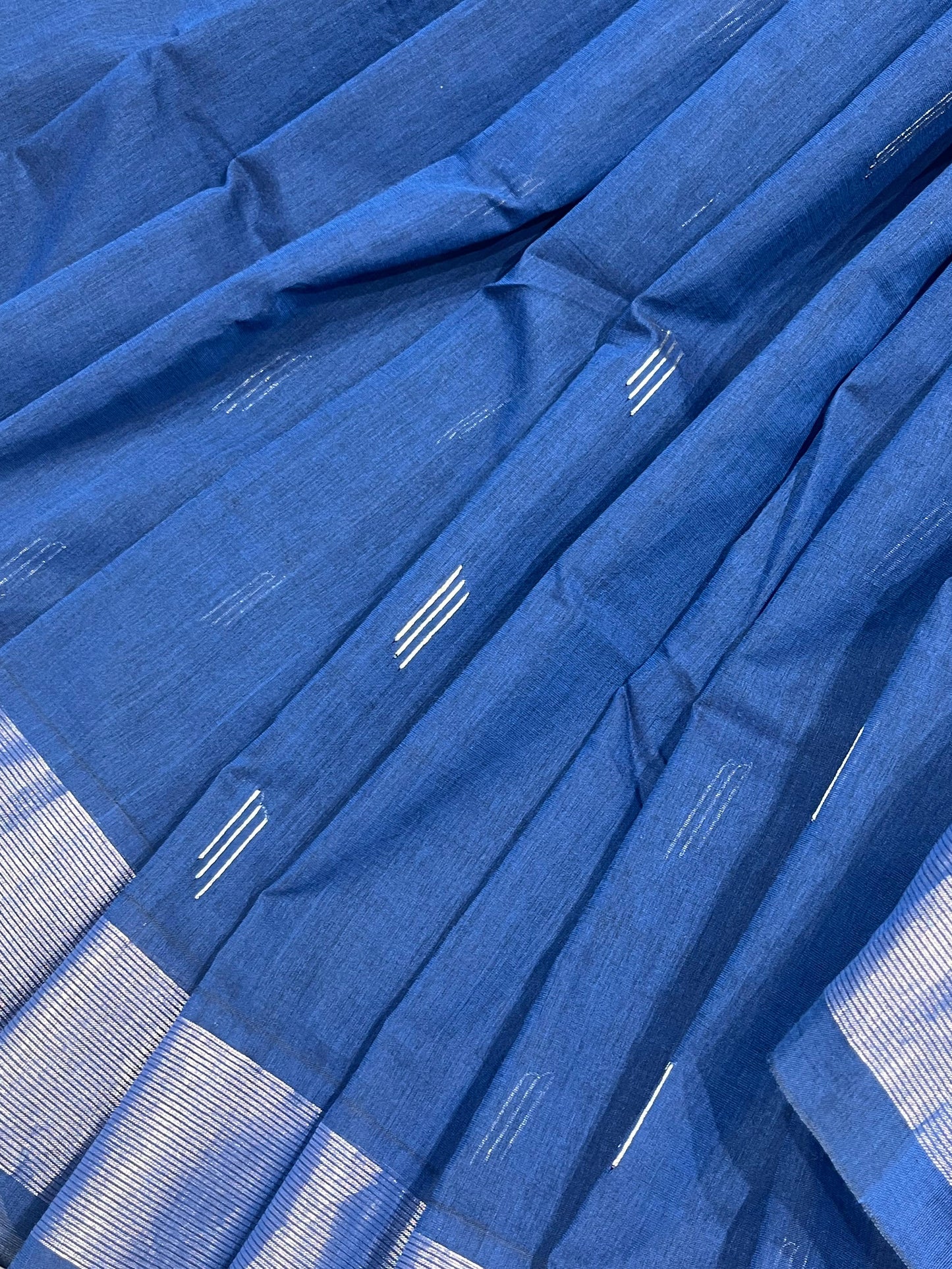 ROYAL BLUE COTTON PURE HANDLOOM PAITHANI SAREE