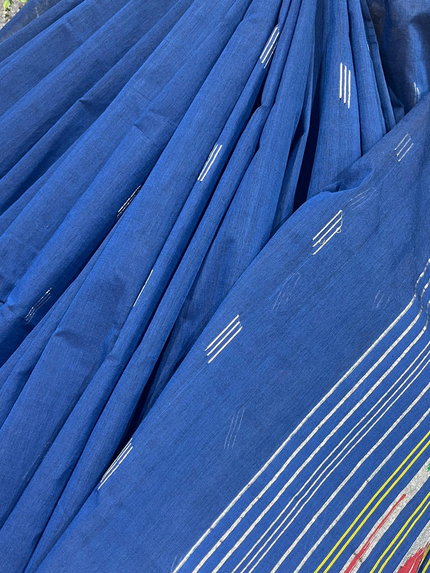 ROYAL BLUE COTTON PURE HANDLOOM PAITHANI SAREE