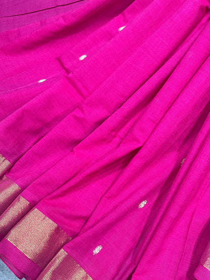 PINK COTTON PURE HANDLOOM PAITHANI SAREE