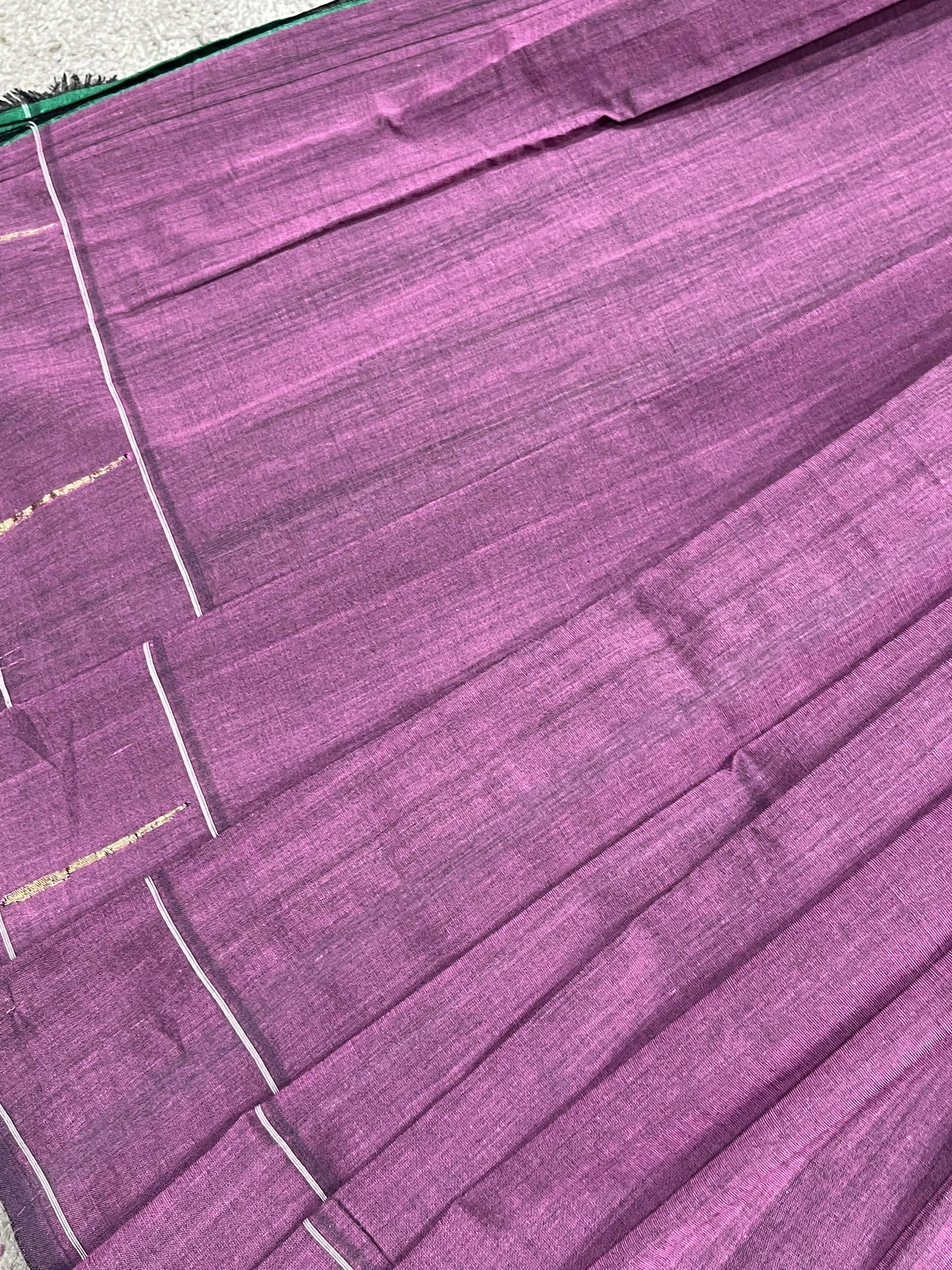MAUVE COTTON PURE HANDLOOM PAITHANI SAREE