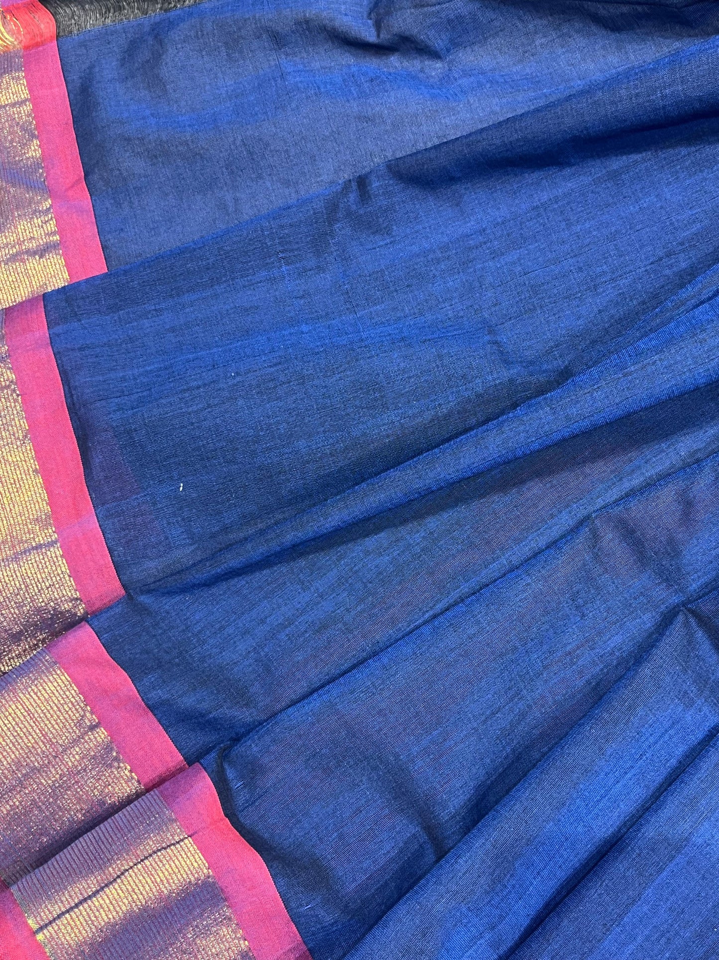 ROYAL BLUE COTTON PURE HANDLOOM PAITHANI SAREE