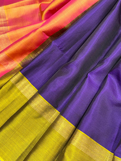 ROYAL BLUE SILK PURE HANDLOOM KANJIVARAM SAREE