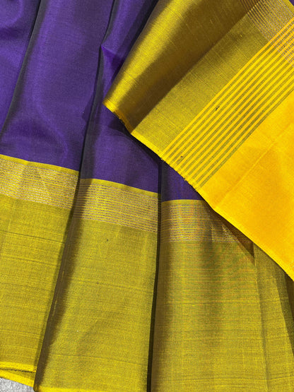 ROYAL BLUE SILK PURE HANDLOOM KANJIVARAM SAREE