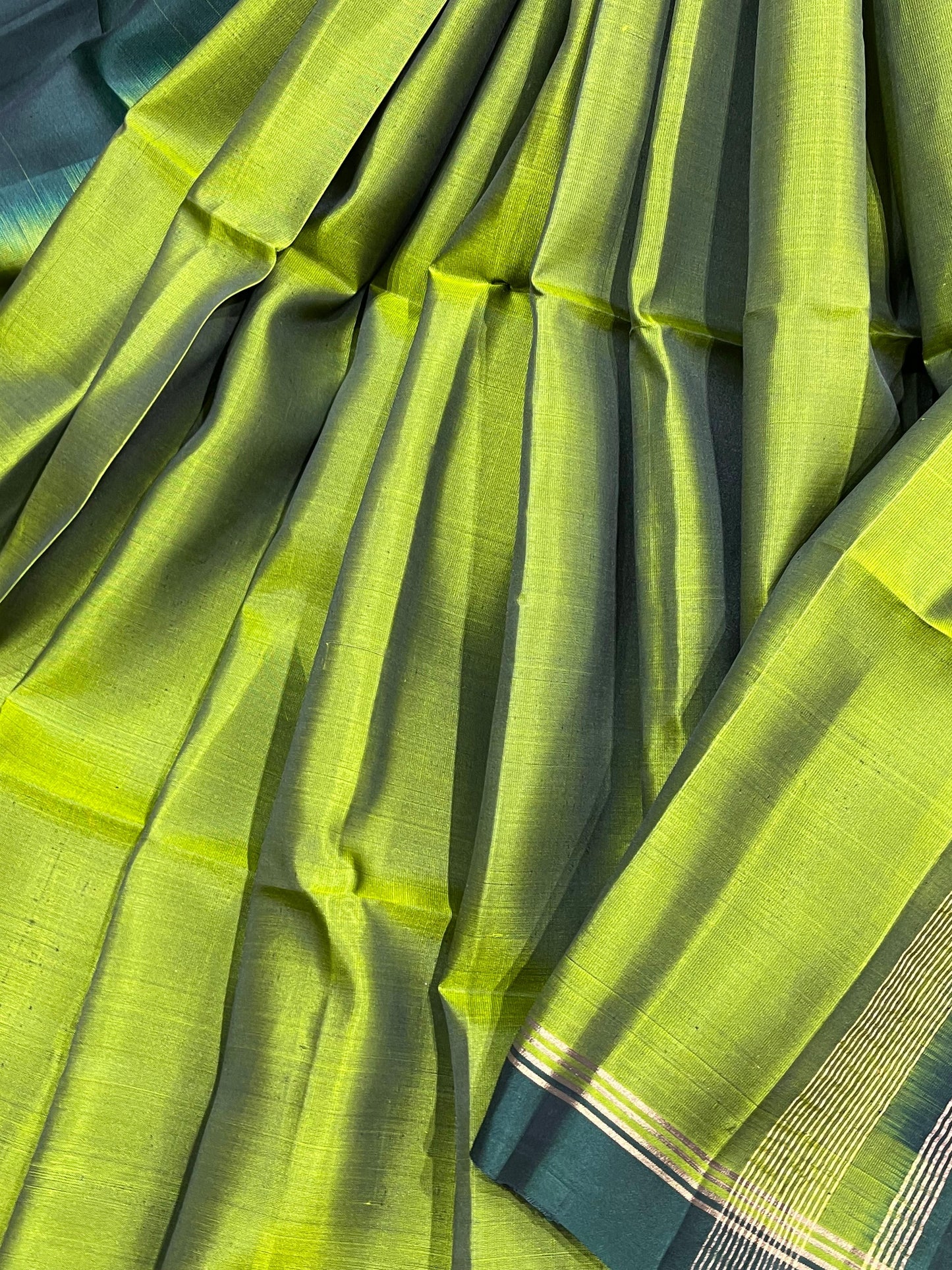 LIME GREEN SILK PURE HANDLOOMK KANJIVARAM SAREE