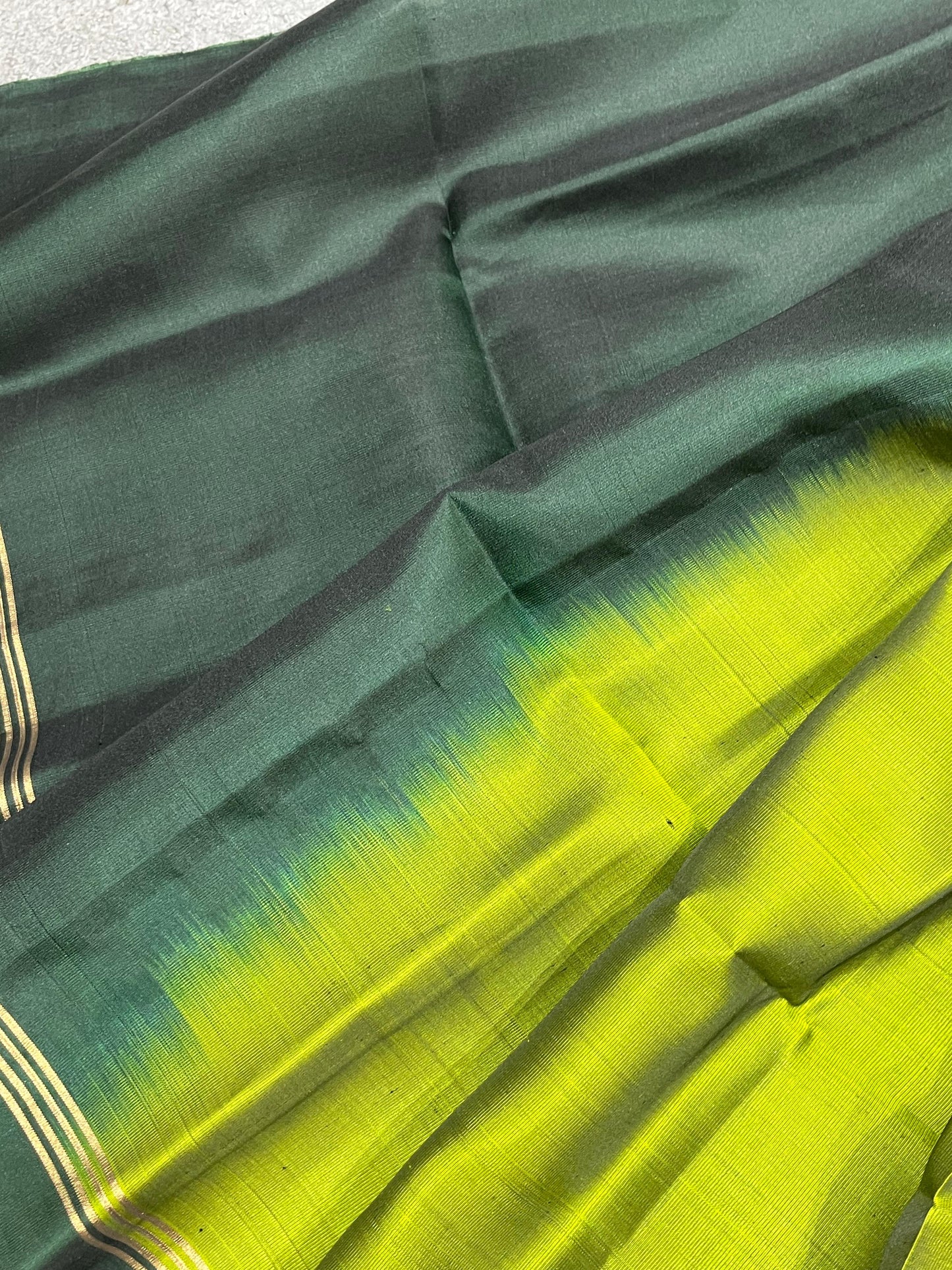 LIME GREEN SILK PURE HANDLOOMK KANJIVARAM SAREE