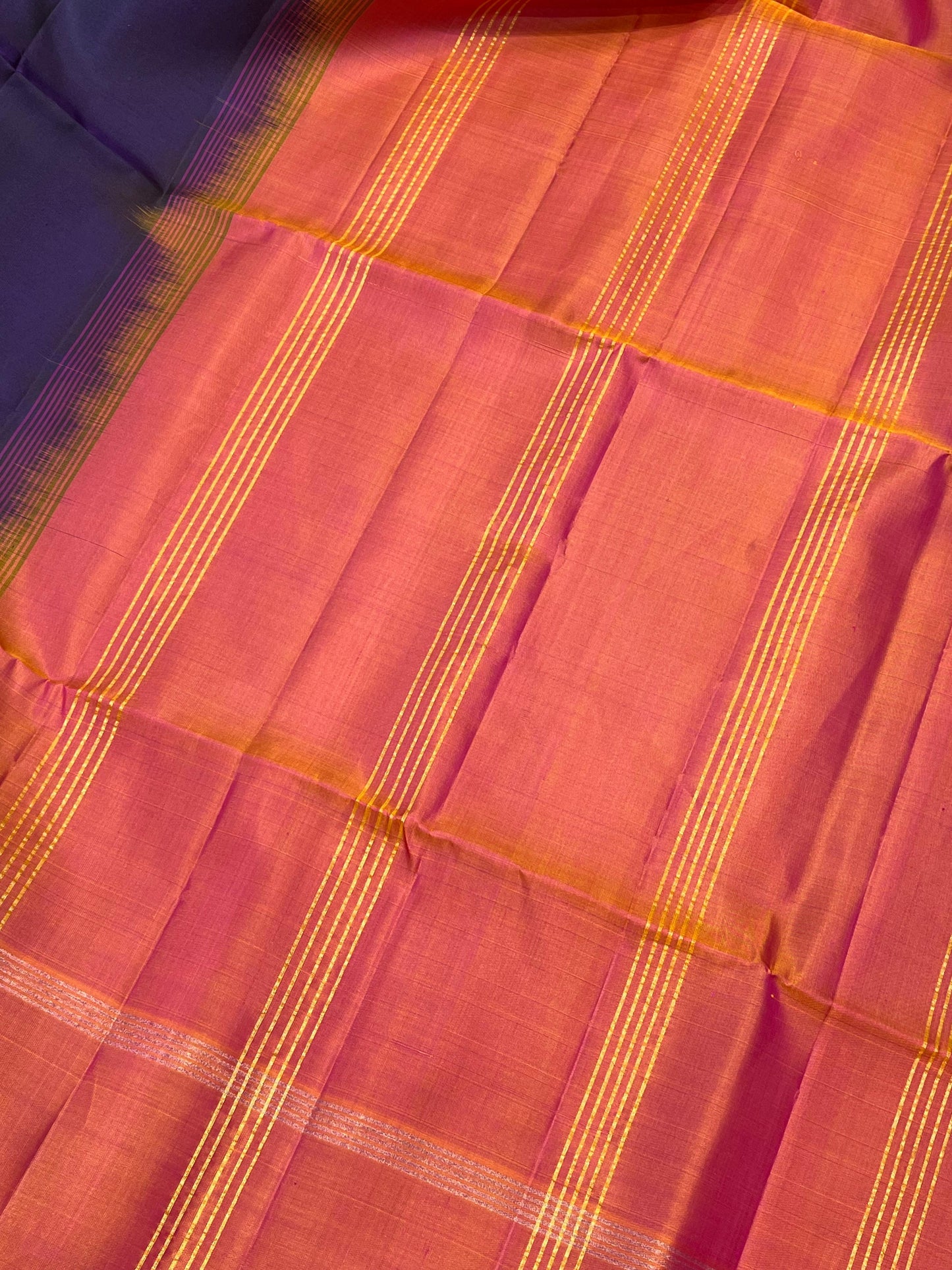 PURPLE SILK PURE HANDLOOM KANJIVARAM SAREE