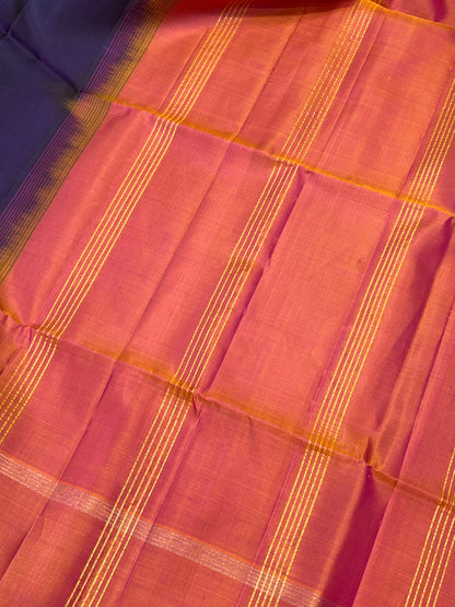 PURPLE SILK PURE HANDLOOM KANJIVARAM SAREE