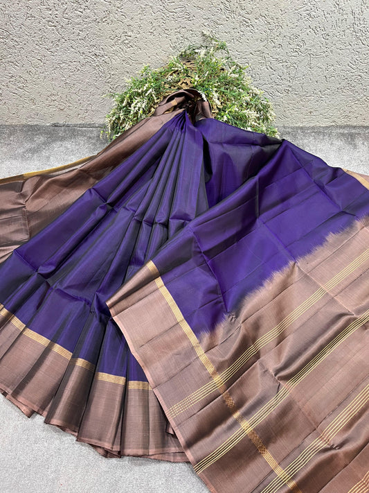 ROYAL BLUE SILK PURE HANDLOOM KANJIVARAM SAREE