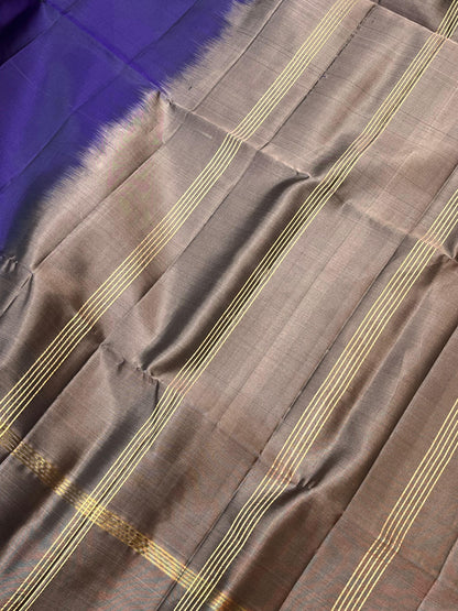 ROYAL BLUE SILK PURE HANDLOOM KANJIVARAM SAREE